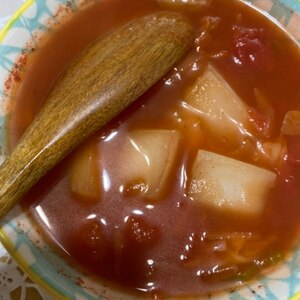 体がポカポカ☆ダイエット野菜トマトスープ♪